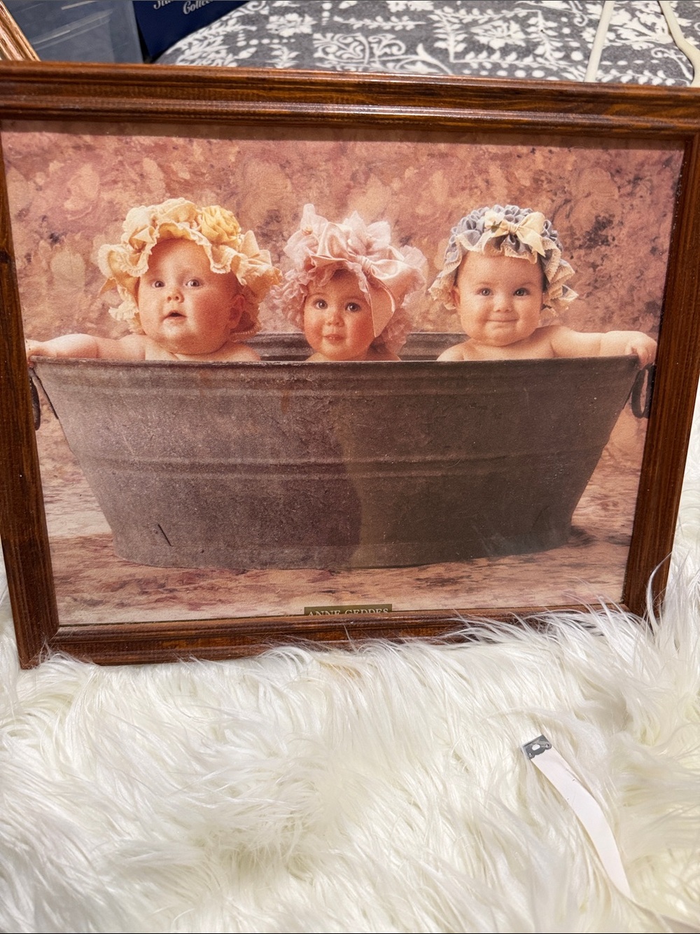 Kids Bath Wall Art Print - Pink Framed Nursery Decor
